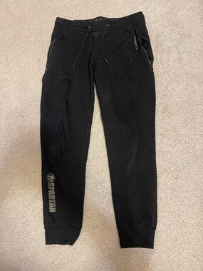 Craft Black Athletic Pants with Spartan Logo